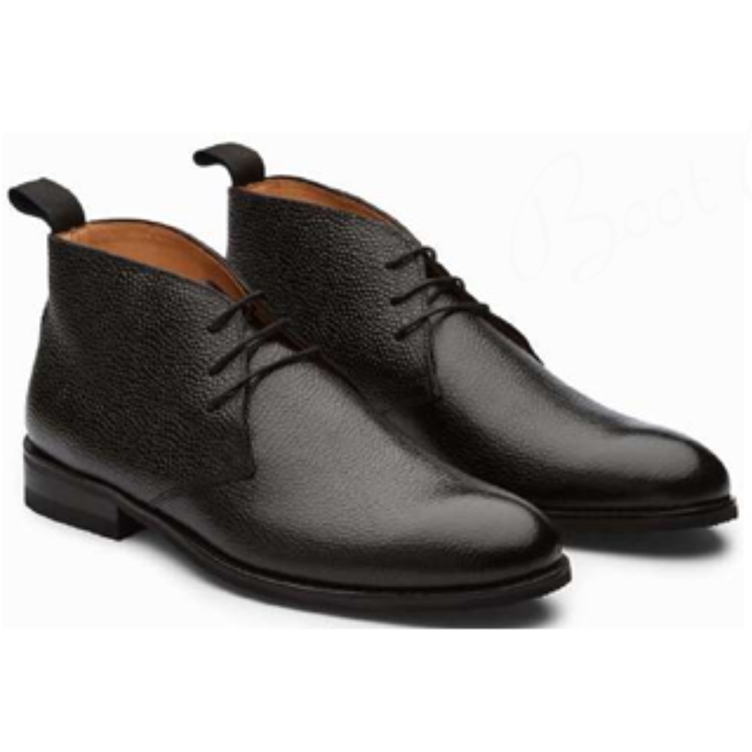 Leather Pebble Grain Boots Shoes